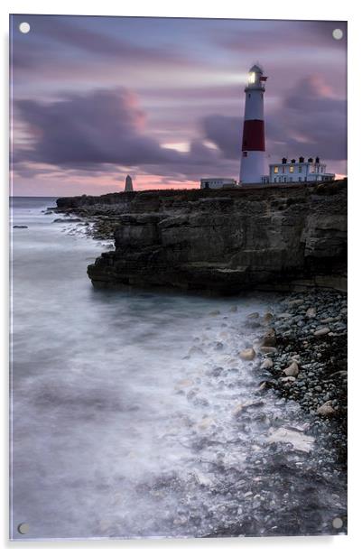 Portland Bill All Lit Up Acrylic by Chris Frost