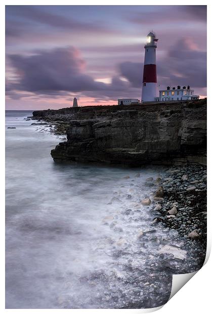 Portland Bill All Lit Up Print by Chris Frost