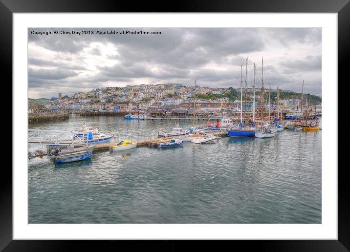 Brixham Framed Mounted Print by Chris Day