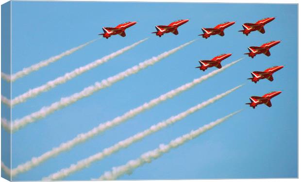 Eight Red Arrows Canvas Print by Mark Campion