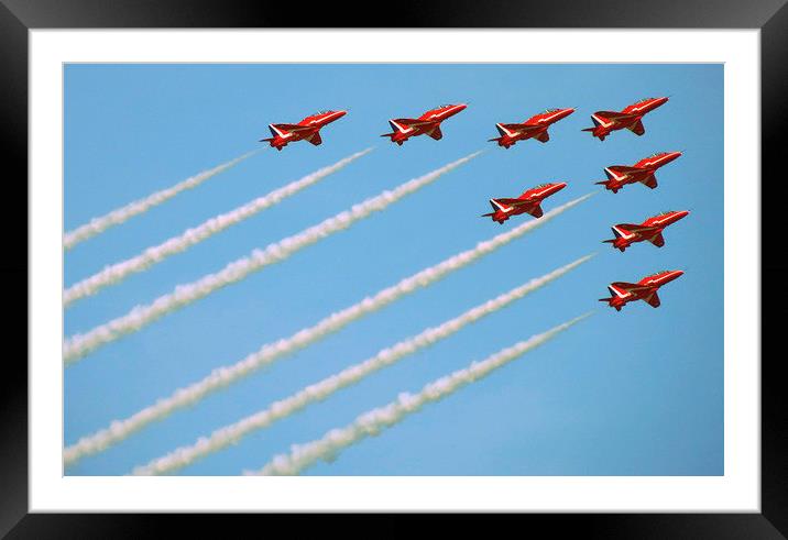 Eight Red Arrows Framed Mounted Print by Mark Campion