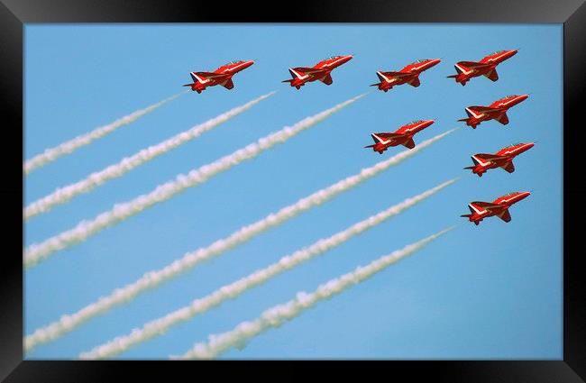 Eight Red Arrows Framed Print by Mark Campion