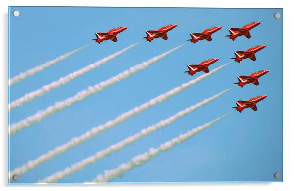 Eight Red Arrows Acrylic by Mark Campion