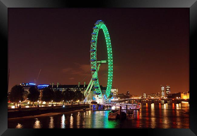 South Bank London Eye Framed Print by Mark Gracey