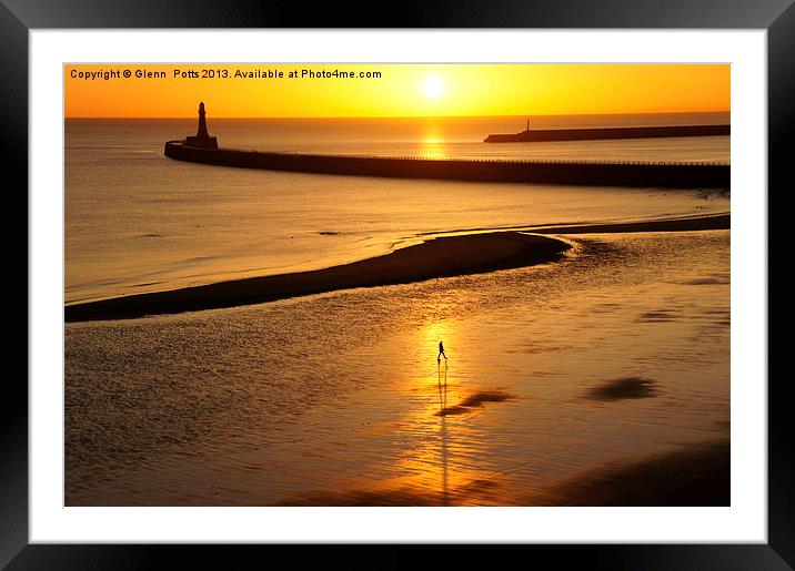 Sunderland Sunrise Roker Pier Framed Mounted Print by Glenn Potts