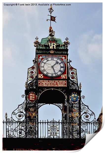 Eastgate (Chester) Clock Print by Frank Irwin