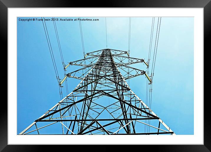 A mighty pylon from below Framed Mounted Print by Frank Irwin