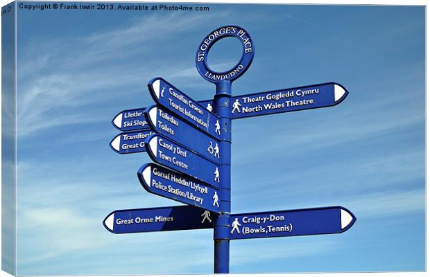 Typical seaside signpost Canvas Print by Frank Irwin
