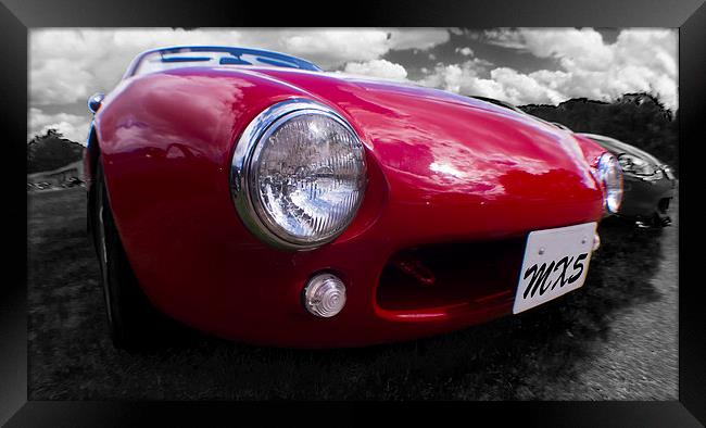 Red MX5 Framed Print by John Boekee