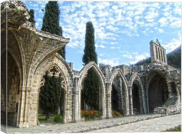 Cypriot Ruins Canvas Print by HELEN PARKER