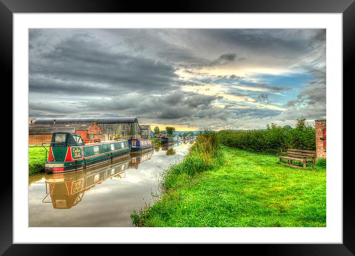 Hargrave Shropshire Union Canel paintly Framed Mounted Print by Pete Lawless