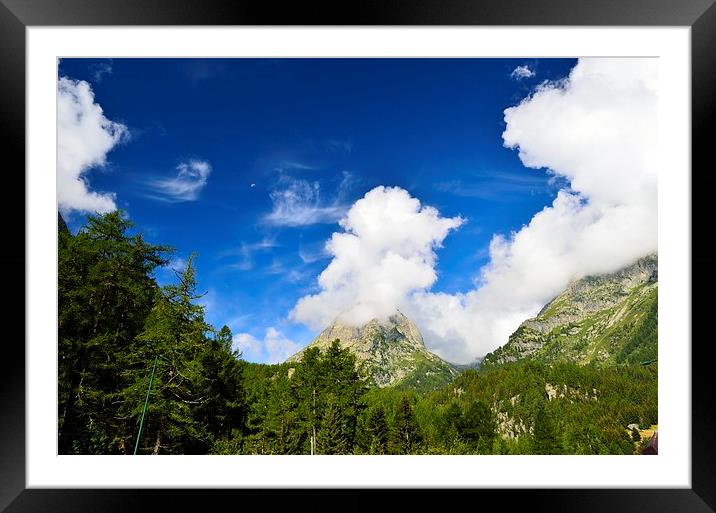 Mysterious Mountain Cloud Framed Mounted Print by Chris Wooldridge