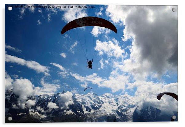 Mont Blanc Gliders Acrylic by Chris Wooldridge