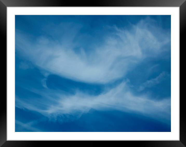 Kissing clouds Framed Mounted Print by David Pyatt