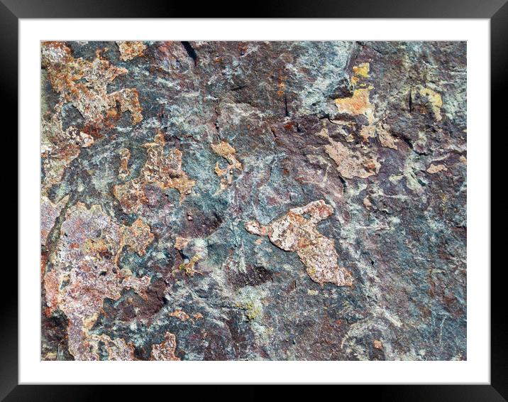 Granite abstract Framed Mounted Print by David Pyatt