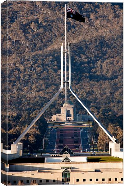 Parliament and War Memorial Australia Canvas Print by Steven Ralser