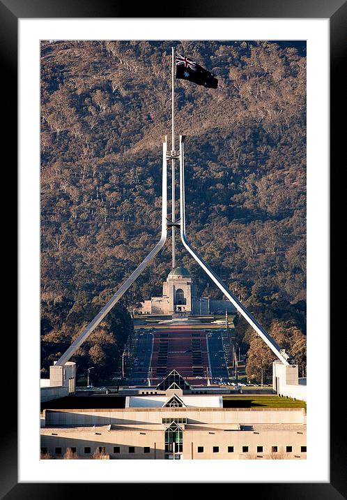 Parliament and War Memorial Australia Framed Mounted Print by Steven Ralser