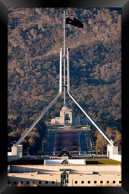Parliament and War Memorial Australia Framed Print by Steven Ralser