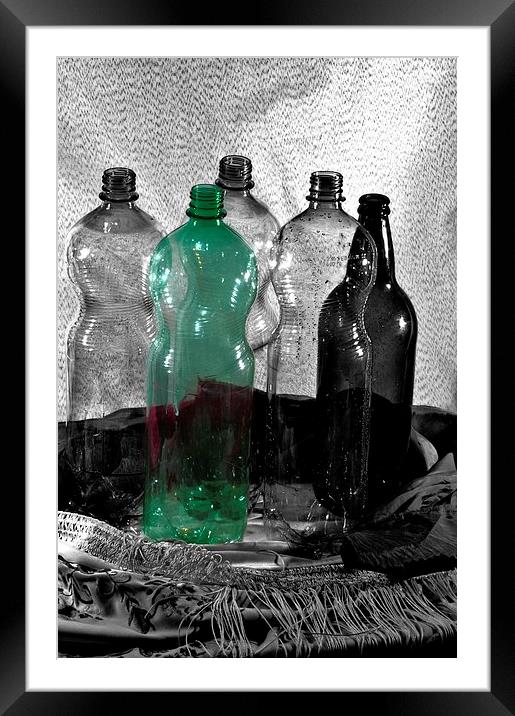 Bottles 1 Framed Mounted Print by Jose Manuel Espigares Garc