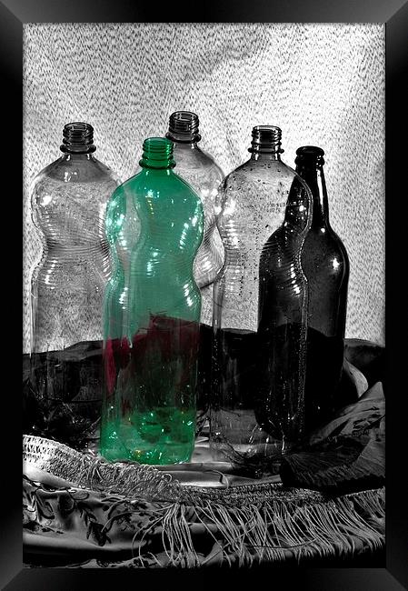 Bottles 1 Framed Print by Jose Manuel Espigares Garc