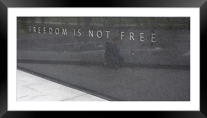Freedom is not Free Framed Mounted Print by Steven Ralser