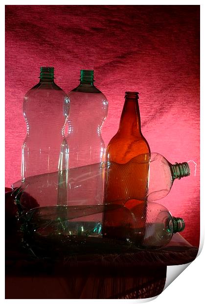 Bottles 2 Print by Jose Manuel Espigares Garc