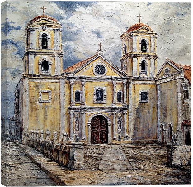 San Agustin Church 1800s Canvas Print by Joey Agbayani