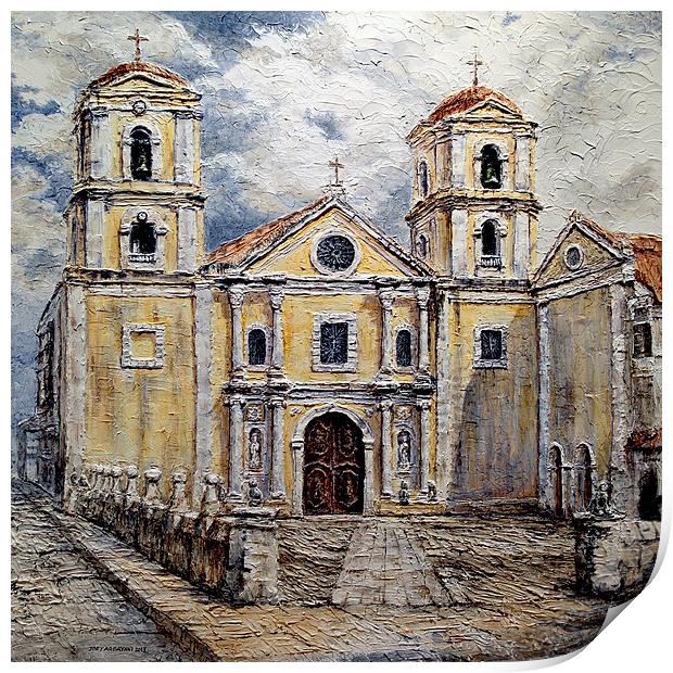San Agustin Church 1800s Print by Joey Agbayani
