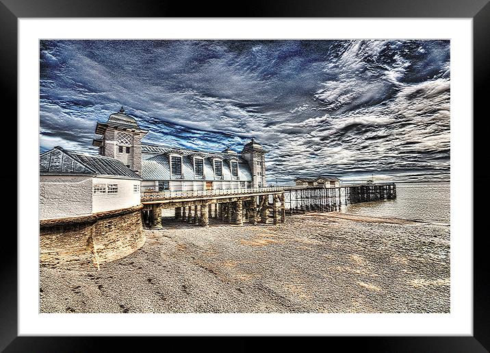 Penarth Pier Textured Framed Mounted Print by Steve Purnell