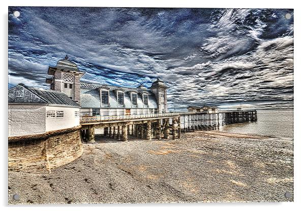 Penarth Pier Textured Acrylic by Steve Purnell