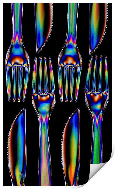 Forks and knives Print by Steve Purnell