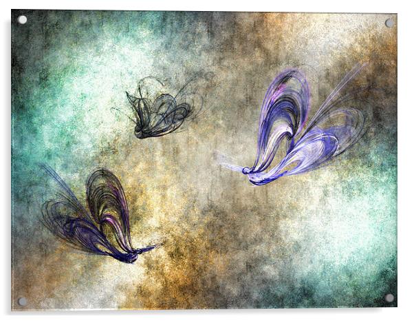Flight of the butterfly Acrylic by Sharon Lisa Clarke