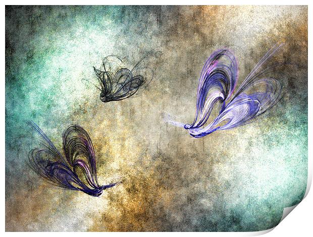 Flight of the butterfly Print by Sharon Lisa Clarke