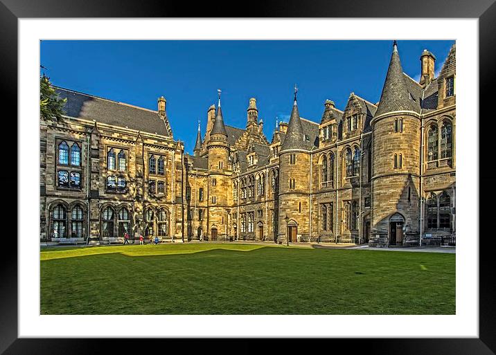 Quadrangle at Glasgow University Framed Mounted Print by Tylie Duff Photo Art