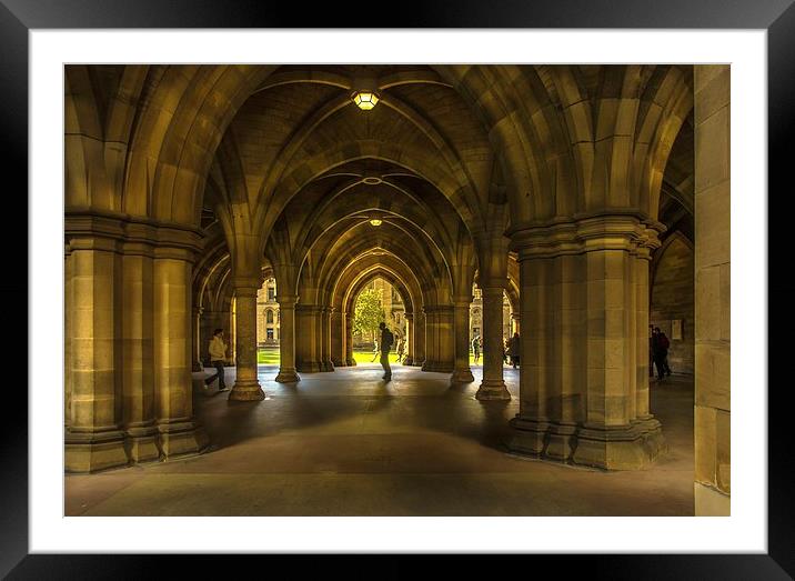 The Cloisters at Glasgow University Framed Mounted Print by Tylie Duff Photo Art