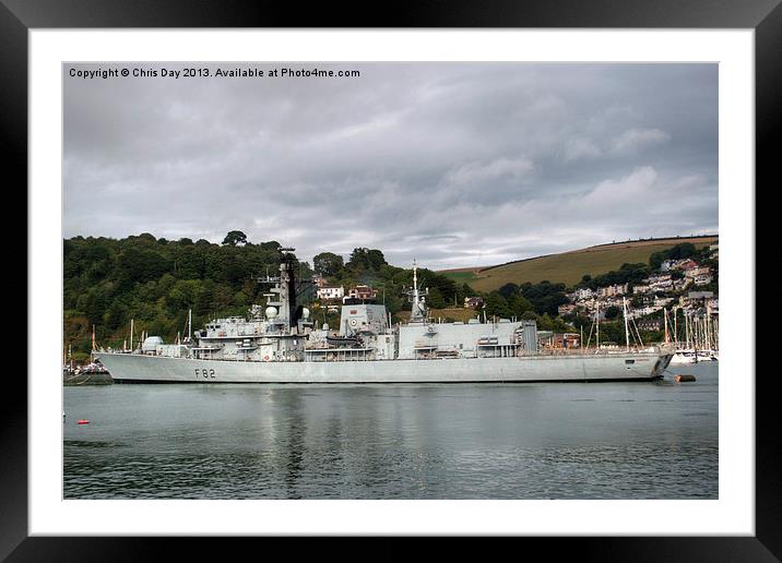HMS Somerset Framed Mounted Print by Chris Day