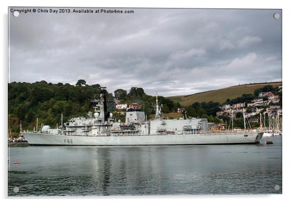 HMS Somerset Acrylic by Chris Day