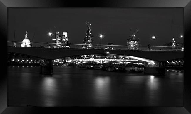 Waterloo  Bridge St Pauls London Framed Print by David French