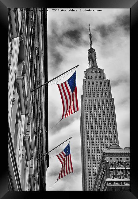 Macys & Empire State Building Framed Print by Sharpimage NET