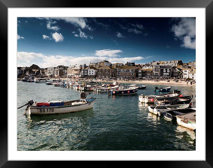 St.Ives, Cornwall Sea View Framed Mounted Print by Adam Payne