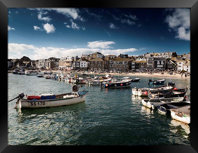 St.Ives, Cornwall Sea View Framed Print by Adam Payne