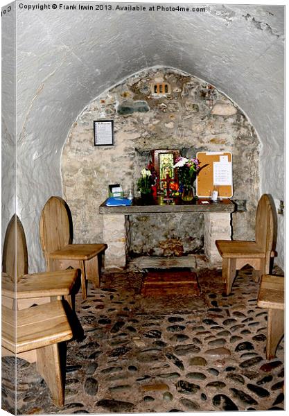 Inside St Trillo’s Chapel Canvas Print by Frank Irwin