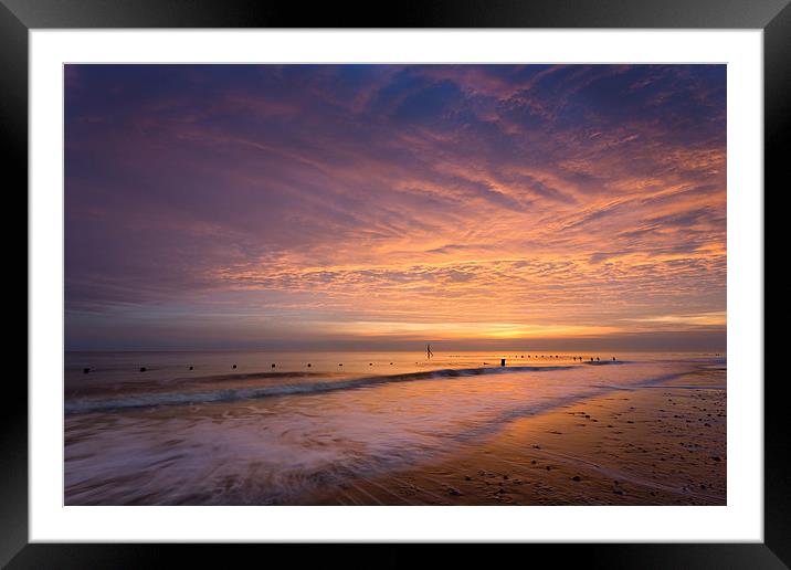 Happisburgh high tide Framed Mounted Print by Simon Wrigglesworth