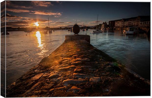 Dungarvan Harbour Eire Canvas Print by Leighton Collins