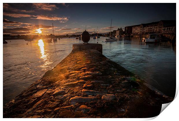 Dungarvan Harbour Eire Print by Leighton Collins
