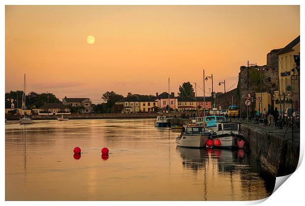 Dungarvan Harbour Sunset Print by Leighton Collins