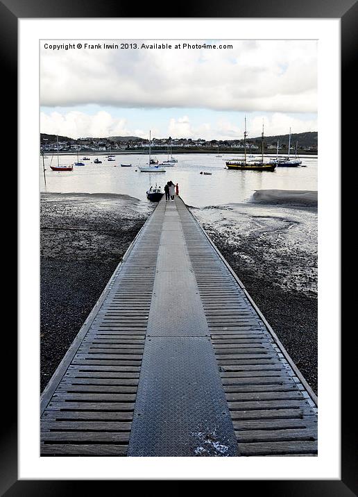 Conway harbour and pier access. Framed Mounted Print by Frank Irwin