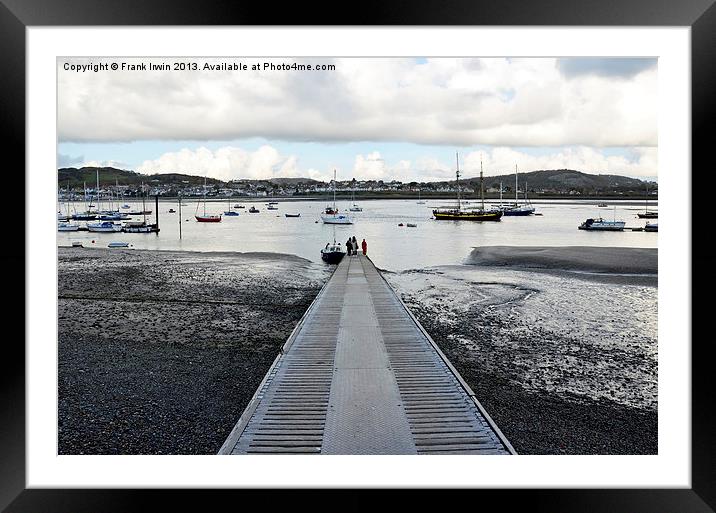 Conway harbour and pier access. Framed Mounted Print by Frank Irwin