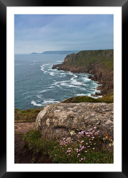 Lands End, Cornwall Framed Mounted Print by Graham Custance