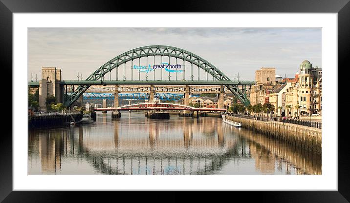 Newcastle Bridges Framed Mounted Print by Ray Pritchard